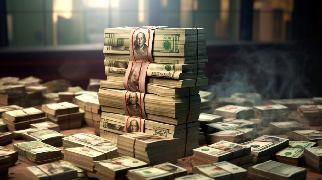 in this photo we see a stack of cash with various f115f59a 907e 11ee 9150 74dfbf73739b.png